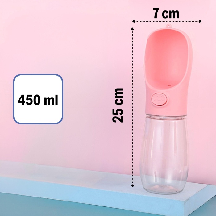 450 ml Taşınabilir Butonlu Evcil Hayvan Suluğu (5343)