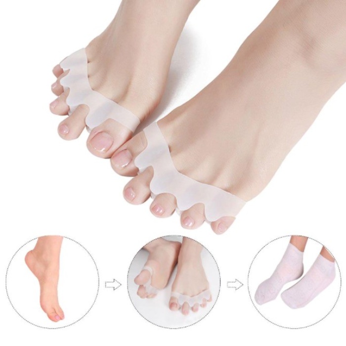 5 Parmak Ayıran Geçmeli Makara Beyaz Renk (5343)