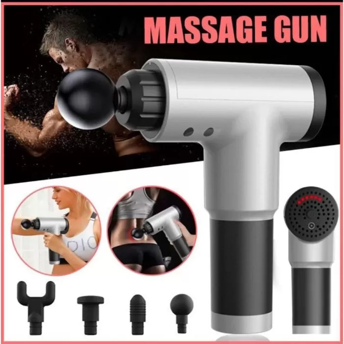 Fascial Gun RH-320 6 Kademe Hız Ayarlı, 4 Parça Başlıklı, Usb Şarjlı, Masaj Tabanca Aleti (5343)