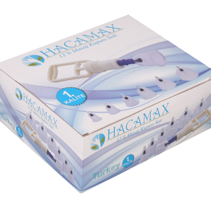 Hacamat Kupası 12’li Çekme Seti Vakumlu Masaj Aleti (5343)