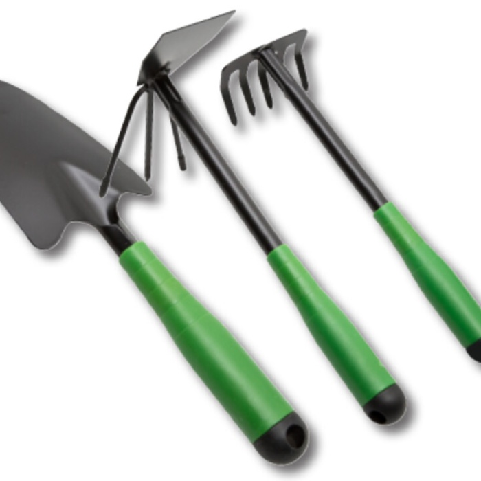 3 Parça Bahçe Seti - Çapa Tırmık Kazma Set (5343)