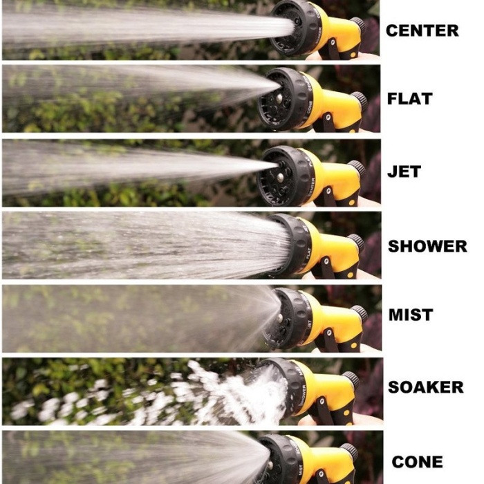 Sulama Tabancası - 4lü Sulama Sistemi 7 Fonkiyonlu (5343)