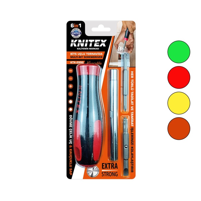 6IN1 - ÇIKAR TAK  KAUÇUKLU BİTS UÇLU TORNAVİDA (5343)