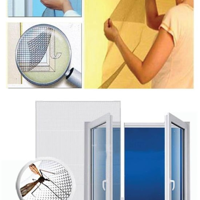 Tüm Cam Pencere Kapılara Uyumlu Tek Kanat Pencere Sinekliği (5343)