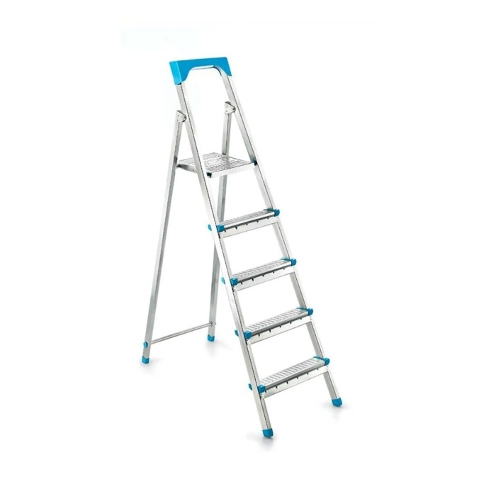 4+1BASAMAKLI METAL MERDİVEN Y: 105CM - 120KG.TAŞIMA KAPASİTESİ (5343)