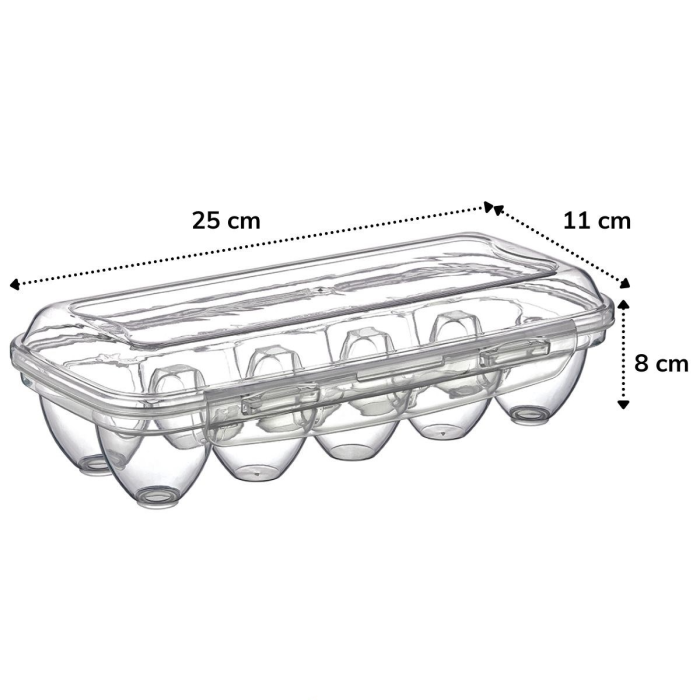 10 Bölmeli Kilitli Kapaklı Yumurtalık Saklama Kutusu YU110 (5343)