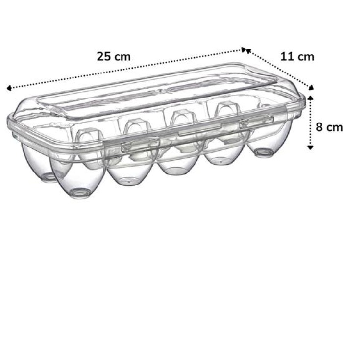 10 Bölmeli Kilitli Kapaklı Yumurtalık Saklama Kutusu YU110 (5343)