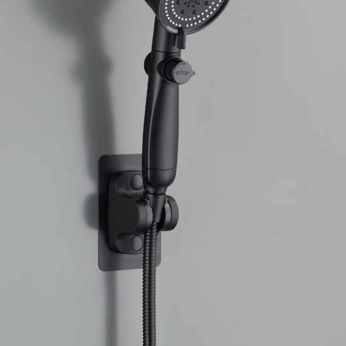 ROYAL SİYAH PERVANELİ KADEMELİ STOPLU  DUŞ BAŞLIK (5343)