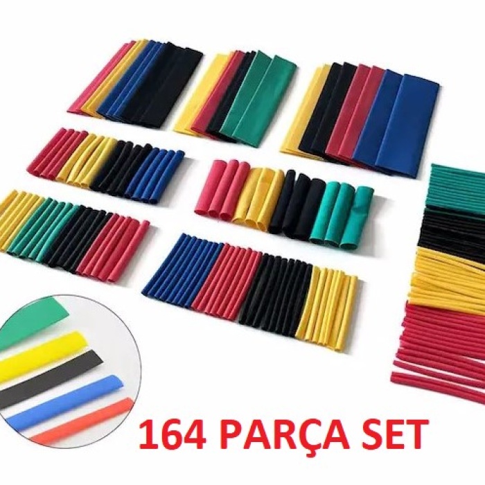 164 Parça Set Isıyla Daralan Makaron Kablo Koruyucu Kılıf (5343)