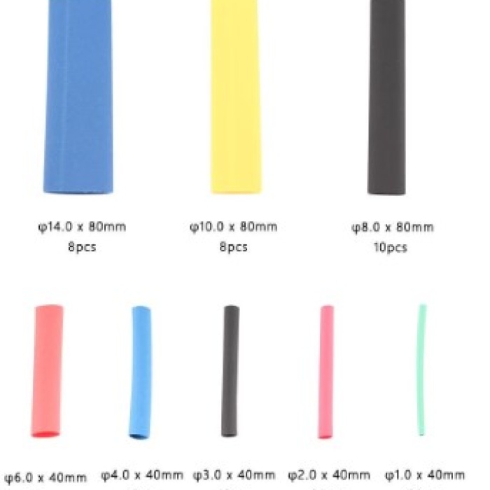 164 Parça Set Isıyla Daralan Makaron Kablo Koruyucu Kılıf (5343)