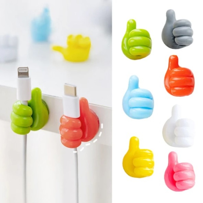 El Şeklinde Kauçuk Çok Amaçlı Kablo Tutacak 10 Adet (5343)