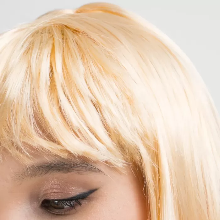 Platin Altın Dore Renk Uzun Düz Parti Peruğu (5343)