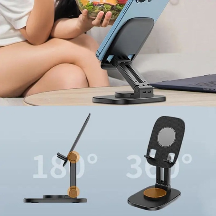 360 Döner Masaüstü Mobil Telefon Tutucu Standı (5343)