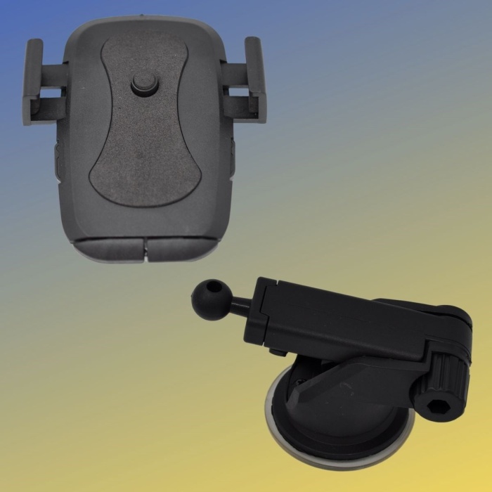 360 Derece Dönen Torpido Üstü Uzunluk Ayarlamalı Vantuzlu Teleskopik Araç Telefon Tutucu (5343)