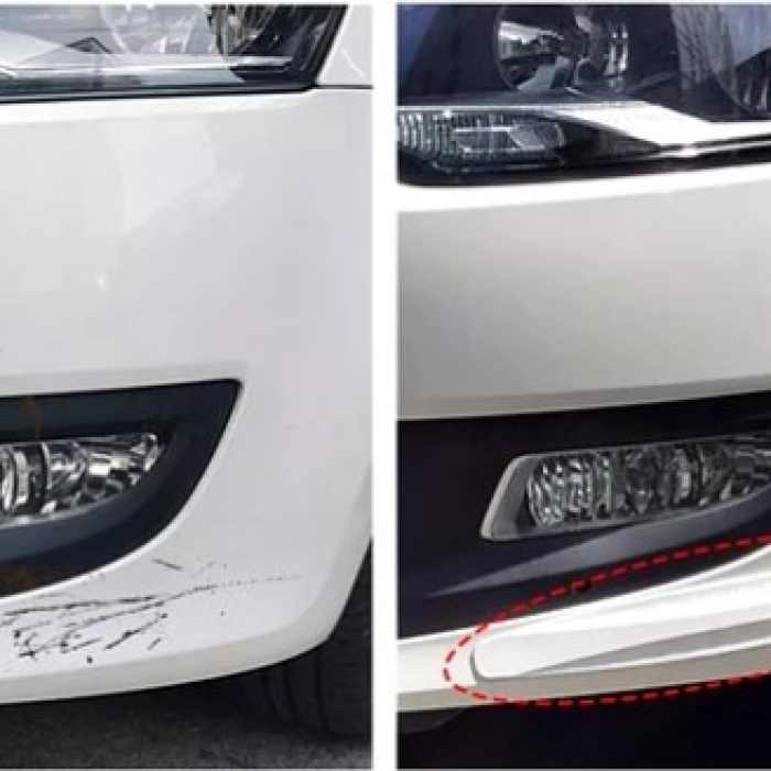 Araba Tampon Koruyucu Karbon Desenli Siyah Beyaz (5343)