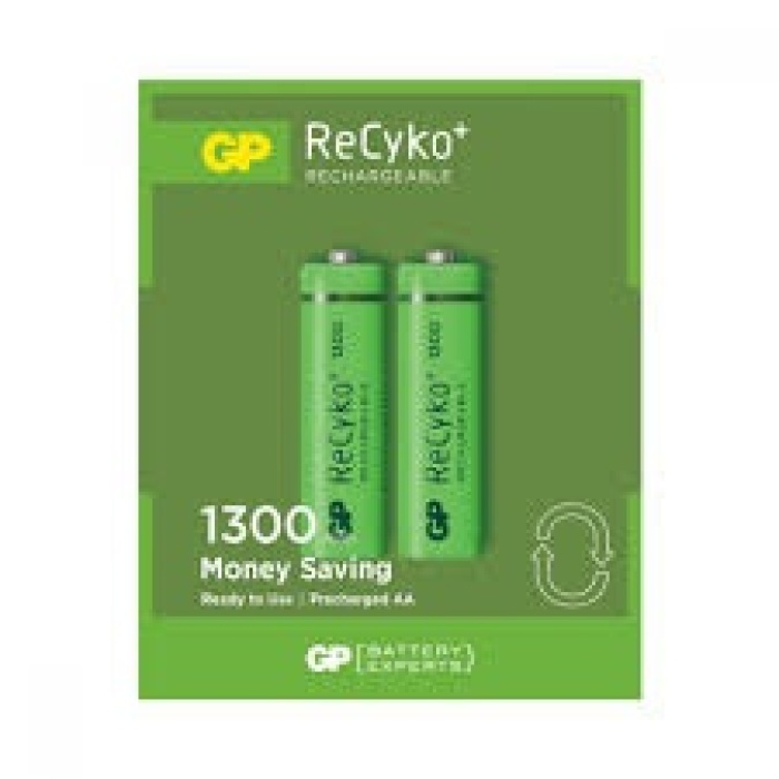 GP RECYKO 1300mAh AA ŞARJLI KALEM PİL 132C133  2Lİ KART (5343)