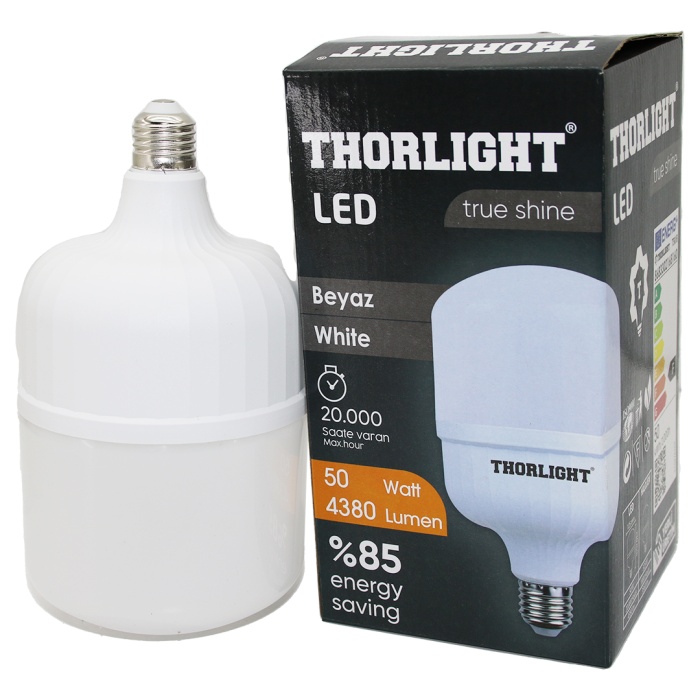 THORLIGHT 50W E27 TORCH T-SHAPE BEYAZ LED AMPUL T-50B (5343)