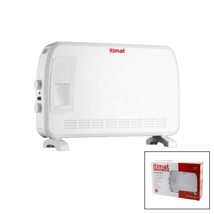 İTİMAT CH-2020B BÜYÜK BOY KONVEKTÖR ISITICI - SOBA ELEKTRİKLİ TURBO ISITMA 3-KADEME ISI AYARLANABİLİR TERMOSTAT=750-1250-2000W (5343)