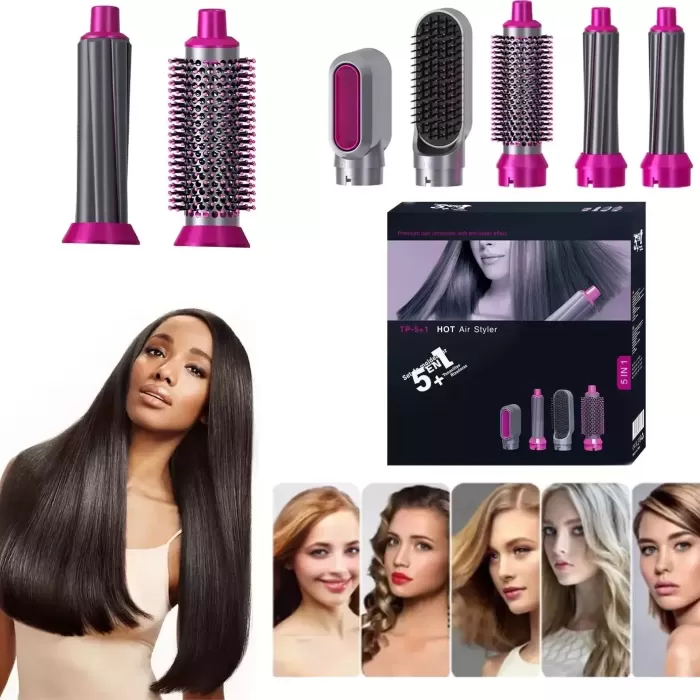5 in 1 Hava Üflemeli Saç Düzleştirici (5343)
