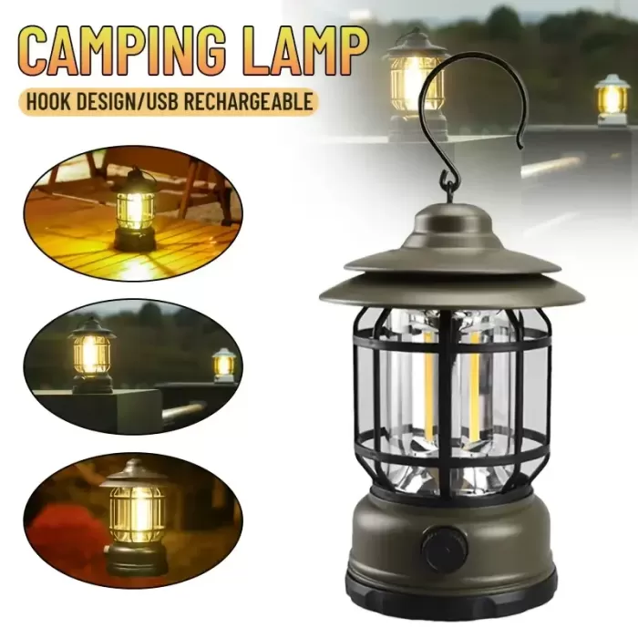 Bluetooth Hoparlör Özellikli Dimerli Led Kamp Lambası Hs66 (5343)