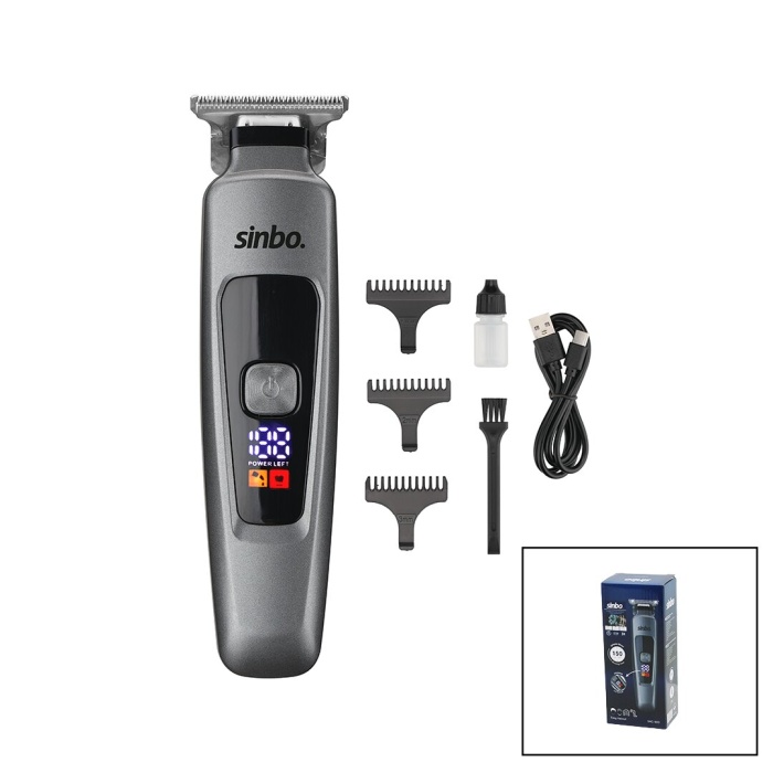 USB ŞARJLI - LCD GÖSTERGELİ SAÇ - SAKAL KESME TRAŞ MAKİNESİ İKİ FARKLI HIZ - 150 DK. ÇALIŞMA SÜRE  SHC-1910 (5343)