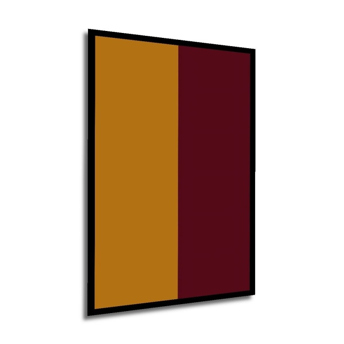 Çerçeve Görünümlü Dekoratif Ahşap Kare İkili Renk Kombinasyonu Tablosu Ev/Ofis/İşyeri Tablo