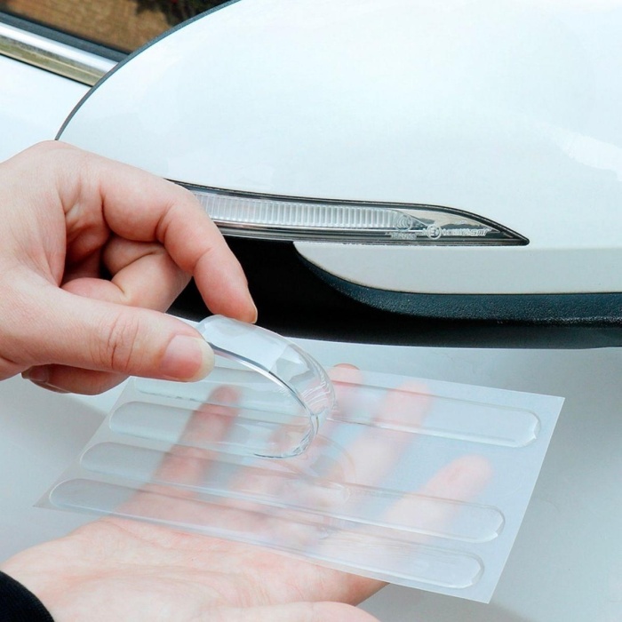 Oto Darbe Koruyucu Şeffaf Kendiliğinden Yapışkanlı Bantlar 4 Adet (5343)