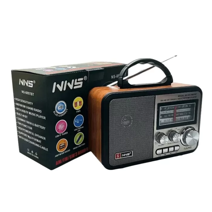 NNS NS-8897 Orta Boy Retro, Nostaljik, Ahşap Tasarım Radyo (5343)