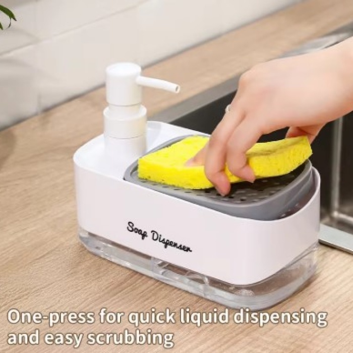 Çift Hazneli Sıvı Sabunluk, Süngerlik ve Otomatik Deterjanlık (5343)