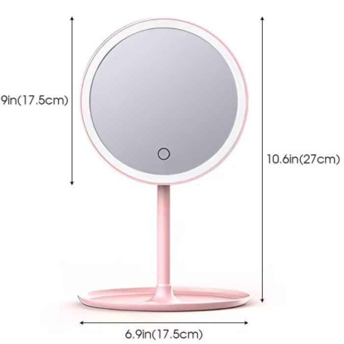 Led Işıklı Dokunmatik Makyaj Aynası 3 Kademeli Işık Ayarlı (5343)