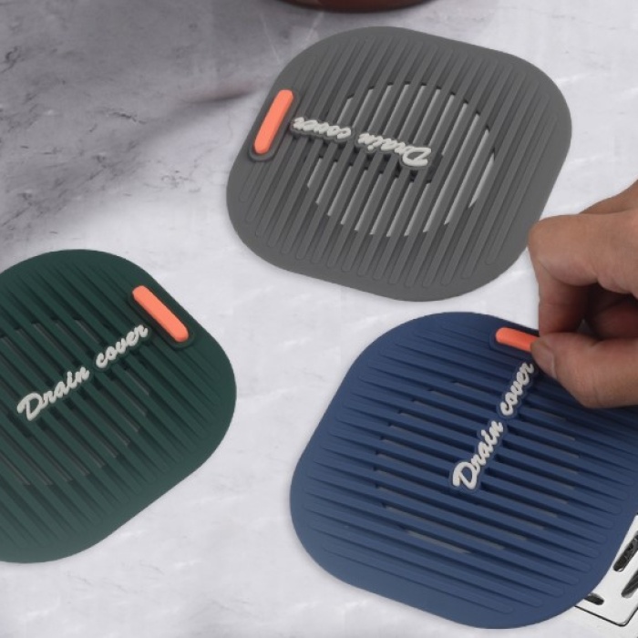 Süzgeçli Lavabo Gider Koruyucu Mat Gri (5343)