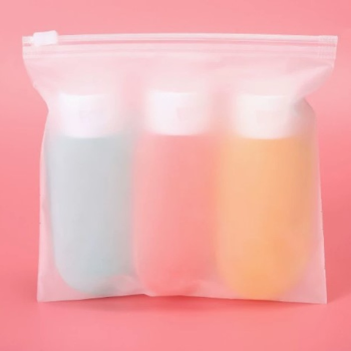 Seyahat Tipi Doldurulabilir Krem Şampuan Kutusu 3 lü Set (5343)