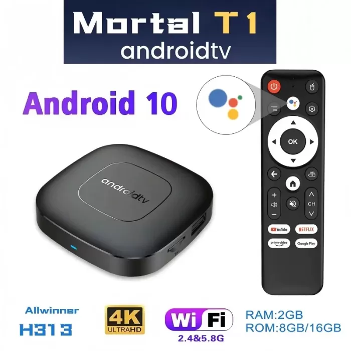 Mortal T1.Android Tv Box 2gb Ram -16 gb Hafıza Android 12 Tvbox (5343)