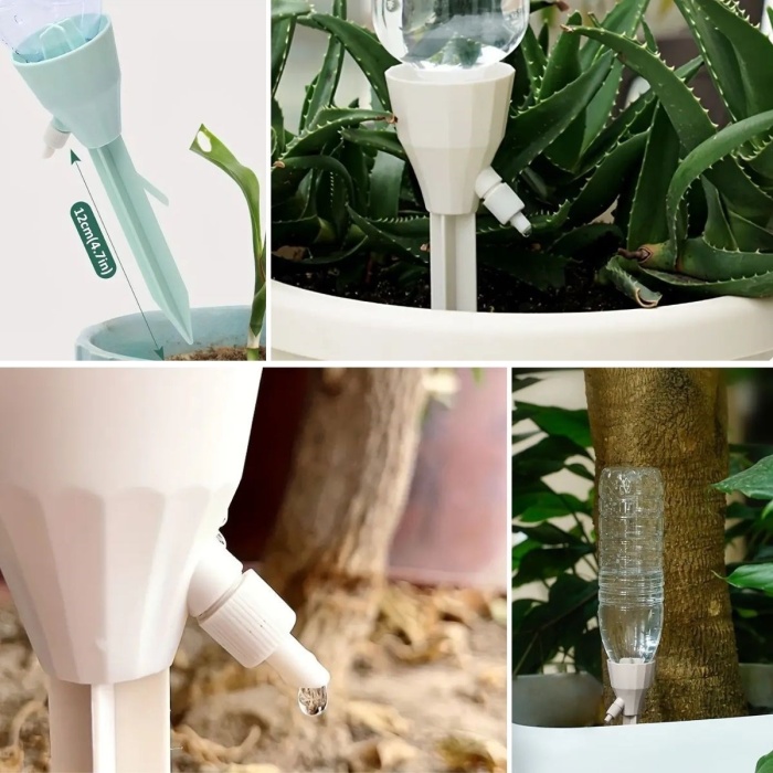 Ayarlanabilir Akış Hızına Sahip Damlama Sulama Çivileri 3lü Otomatik Bitki Sulama Aparatı Tüm Pet Şişelere Uyumlu (5343)