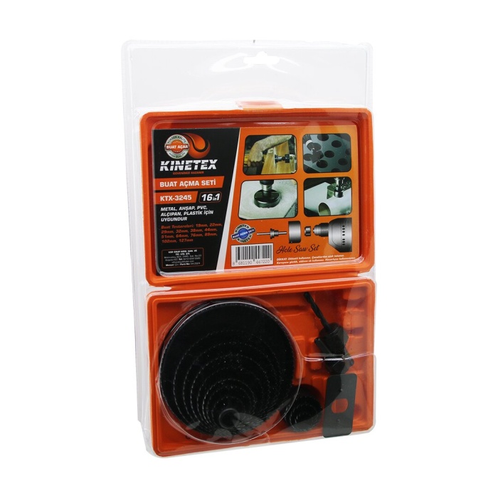 16İN1 BUAT AÇMA PANÇ SETİ METAL - AHŞAP - PVC - ALÇIPAN - PLS. 19-22-29-32-38-44-51-64-76-89-102-127MM (5343)