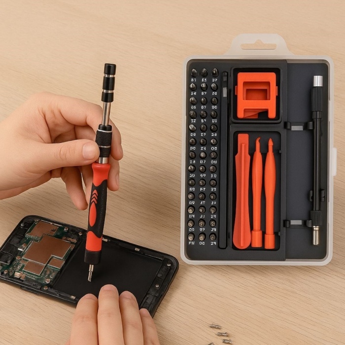 Çok Fonksiyonlu Manyetik Uçlu 52&amp;apos;si 1 Arada 42 Uçlu Saatçi Tornavida Seti (5343)