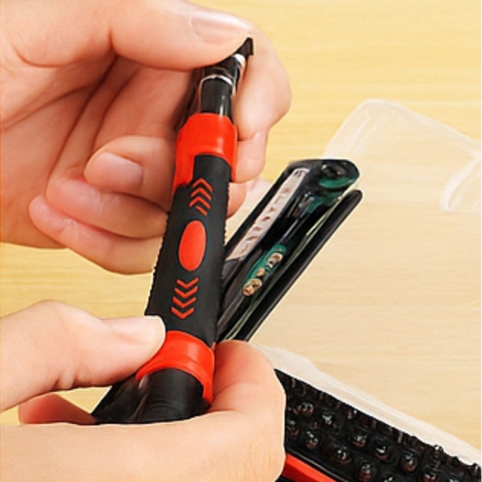 Çok Fonksiyonlu Manyetik Uçlu 52&amp;apos;si 1 Arada 42 Uçlu Saatçi Tornavida Seti (5343)