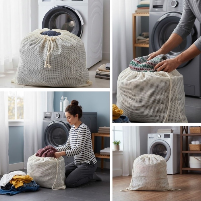 Battal Boy 120x150 cm Mont ve perde Yıkama Filesi–Extra Büyük, Dayanıklı, Nefes Alabilir Çamaşır Koruma Torbası (5343)