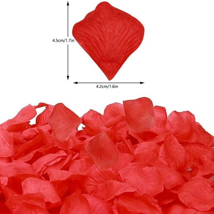 Kırmızı Renk Gül Yaprağı Şekilli Konfeti – 1 Paket 100 Adet (5343)