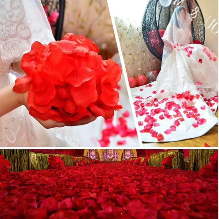 Kırmızı Renk Gül Yaprağı Şekilli Konfeti – 1 Paket 100 Adet (5343)