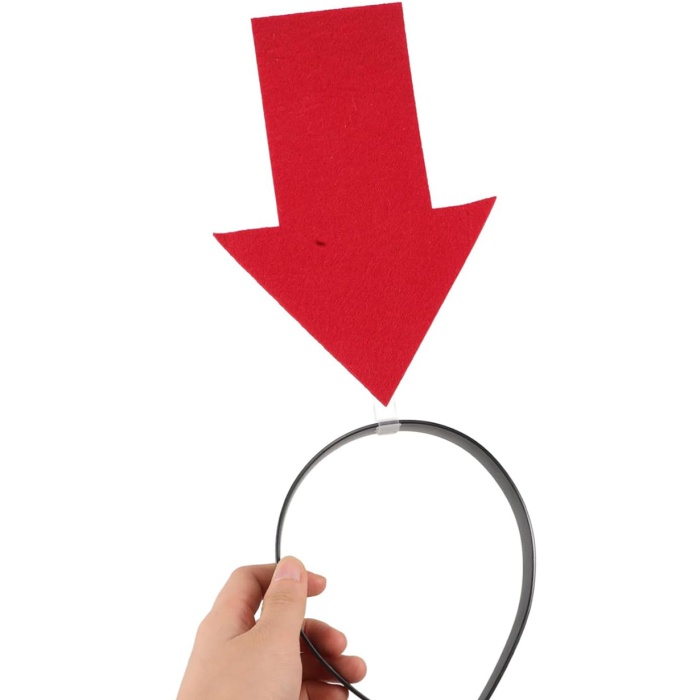 Kişiselleştirilebilir Ok Taç – Üzerine Yazı Yazılabilen Parti Tacı Kırmızı Renk (5343)