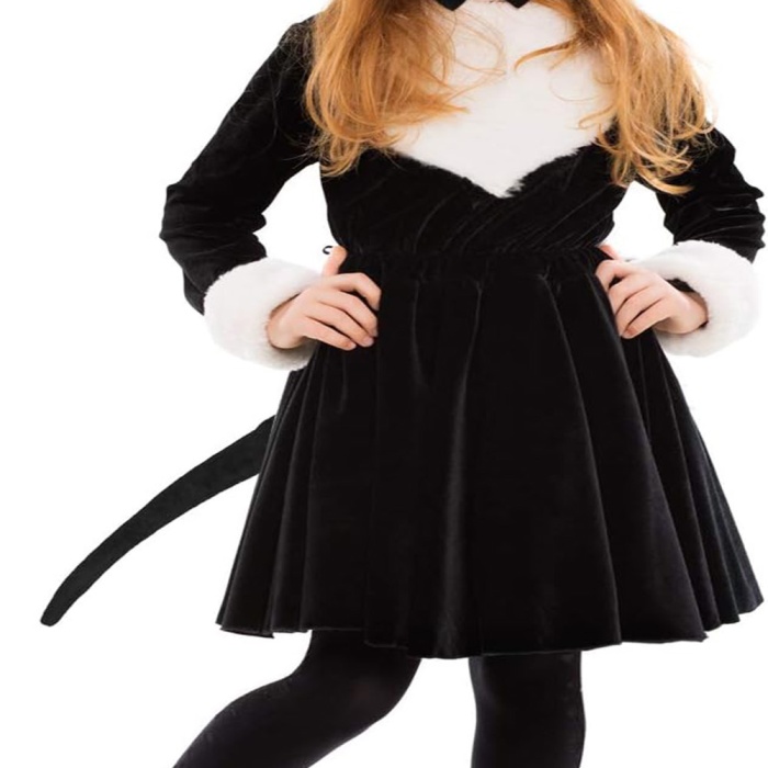 Kedi Kulak Taç Kuyruk ve Papyon 3 lü Set Çocuk Boy Fuşya Renk (5343)