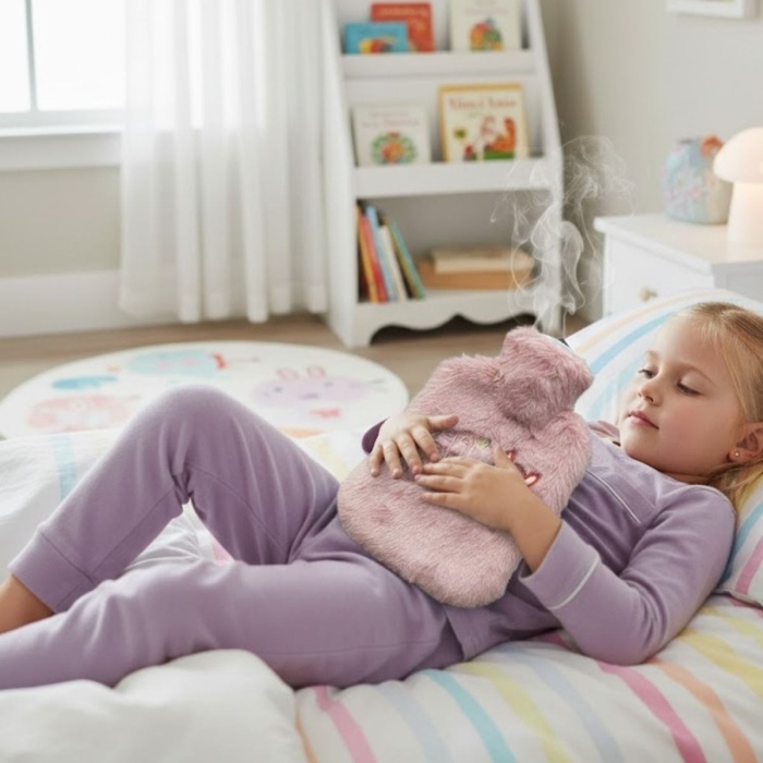 Mutlu Robot Hayvan Figürlü Pembe Peluş Sıcak Su Torbası 1 Lt – Yumuşak Kılıf, Uzun Süre Sıcak Tutan Termal Su Torbası (5343)