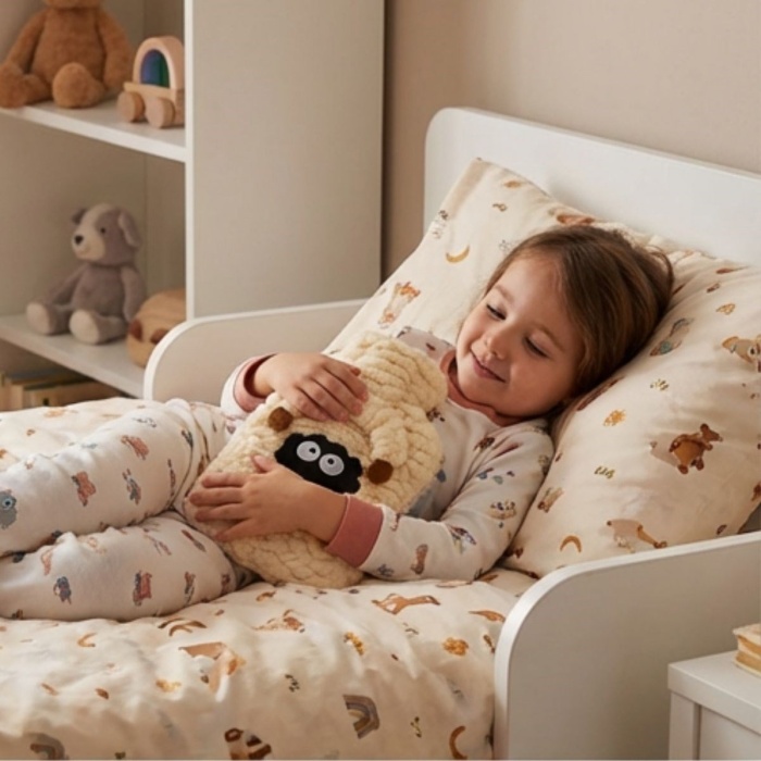 Kuzucuk Figürlü Peluş Sıcak Su Torbası 1 Lt – Uzun Süre Sıcak Tutan, Yumuşak Kılıflı Sevimli Termal Torba