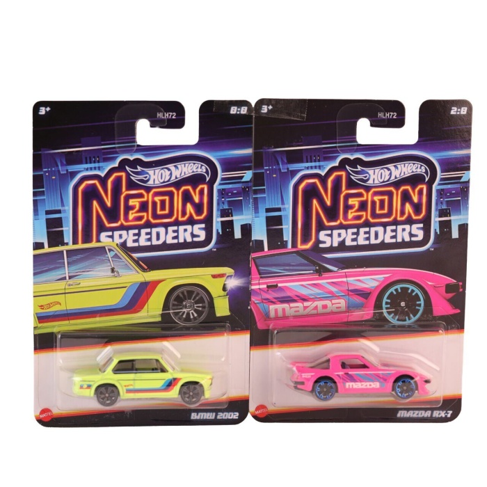 HLH72 Hot Wheels Neon Yarışlar Temalı Arabalar 10 adet koli ile satılır. Koli fiyatıdır.
