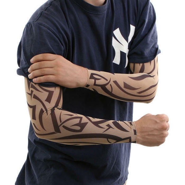 Giyilebilir Kol Dövmesi Çorap Dövme 3D Baskılı Kol Bacak Dövme 2 Adet Model 7 (5343)