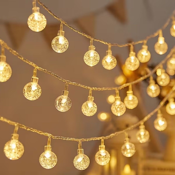 Mini Boncuk Detaylı 3.5 Metre USB LED Işık – 20 LED’li Dekoratif Ortam Aydınlatması (5343)