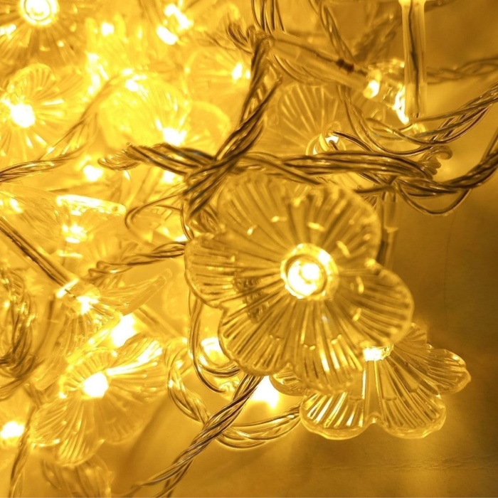 Çiçek Desenli 3.5 Metre USB LED Işık – 20 LED’li Dekoratif Ortam Aydınlatması (5343)