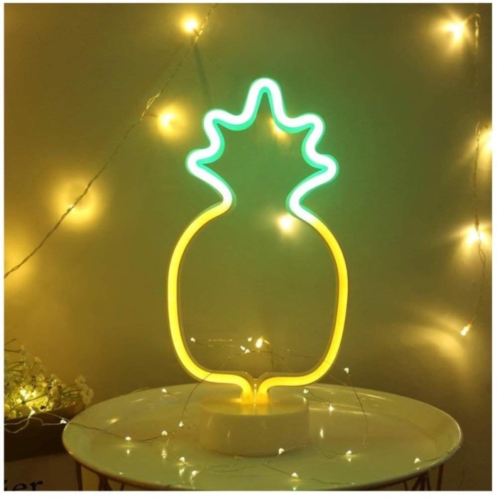 Dekoratif Ananaslı Neon Led Masa Ve Gece Lambası Hediyelik Lamba (5343)