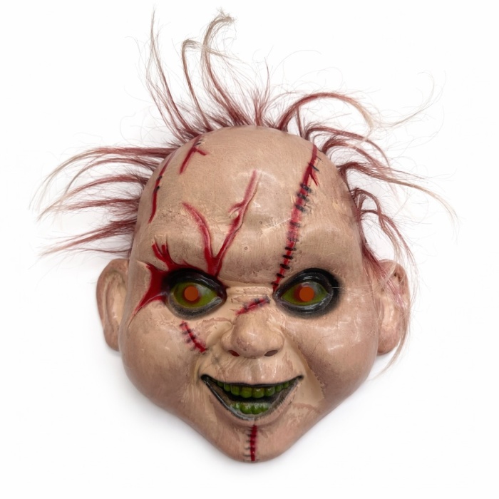 Saçlı Çaki Korku Maskesi – Gerçekçi Dikişli ve Detaylı Maske (5343)